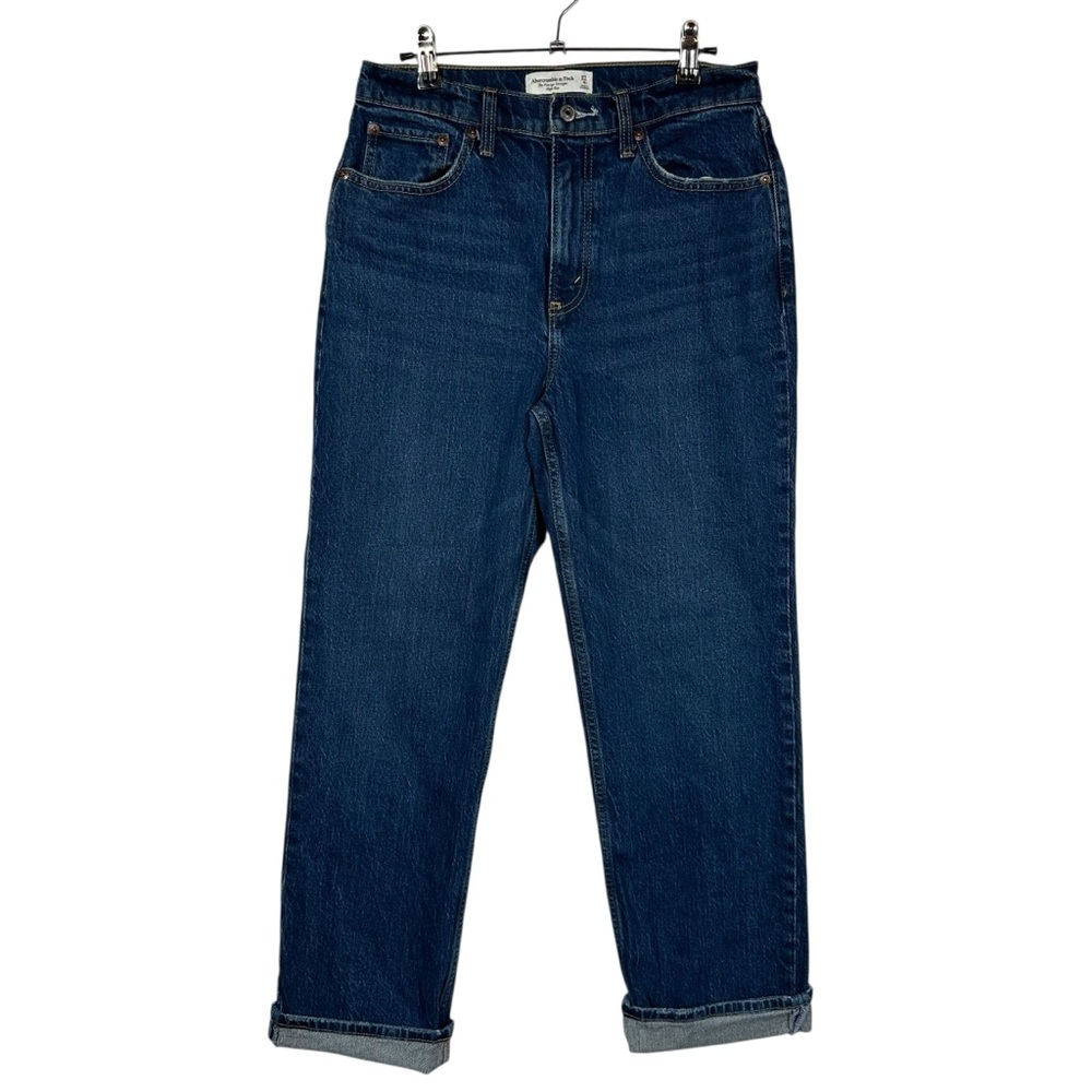 Abercrombie & Fitch Dark Blue Denim Jeans The Vintage Straight High Rise size 27